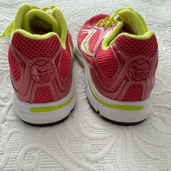 NEVER WORN! SAUCONY Hot Pink Yellow GRID SPEED Trainers Running Work Out 9.5 - Picture 7 of 10